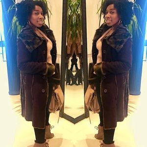 Brown Suede Trench Coat